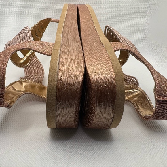 Rose Gold Glitter Sandals - Picture 4 of 9